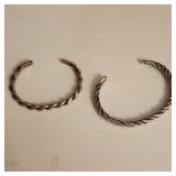 2 Vintage "Hans Meixner" Sterling Bracelets