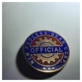 10K Gold & Enamel "New Process Gear" Lapel Pin