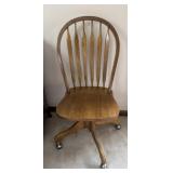 Modern Windsor Style Oak Desk Chair