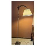 Early Electric Painted Iron Bridge Floor Lamp