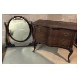 Antique Oak 2 Drawer Chest / Princess Dresser