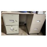2 Metal Filing Cabinets with 2 Drawers