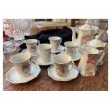 German Porcelain Chocolate/Coffee Pot Set