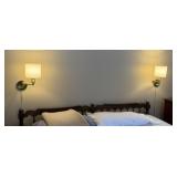 2 Matching Brass Modern Electric Sconces