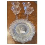 12 Pieces Vintage Cambridge Etched Glass Chantilly