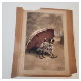 Hand Colored Print Signed "W. Coddy" -19th/20th c.