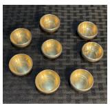 Eight "R. W. & S" Sterling Silver Simple Salt Dips