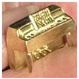 Vintage 14K Yellow Gold Charm - Piano
