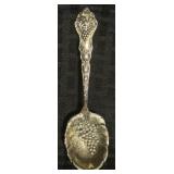 Antique Paye & Baker Repousse Sterling Berry Spoon