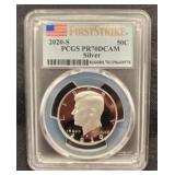 2020 S Silver Proof Kennedy 1/2 Dol 1st PR 70 DCAM