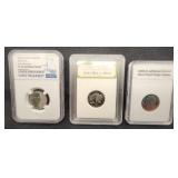 3 Certified Gem Proof Jefferson Nickels
