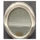 English Sterling Silver Oval Table Picture Frame