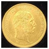 Denmark 1873 Gold 20 Kroner