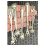 5 American Sterling Sugar Tongs - Various Makers