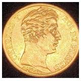 France 20 Francs Gold 1825-A Charles X