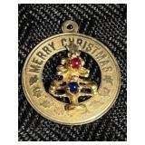 14K Yellow Gold Charm - "MERRY CHRISTMAS"