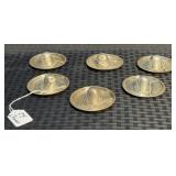 6 Mexican Sterling Figural "Sombrero" Decorations