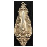 Vintage Sterling Rococo Style Pendant / Fob