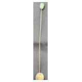 Antique Brazilian Olive Spoon with Green Stone