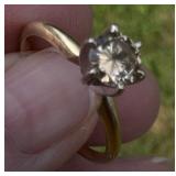 14K Gold Solitaire Diamond Ring - Approx. 45 pts