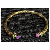 "David Yurman" Vintage 14K Cable Cuff Bracelet