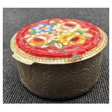 Vintage Pill Box with Micro-Mosaic Design