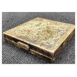 Vintage Etched Sterling Silver 950 Pill Box