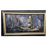 Original "Hall Groat Sr." Painting "Cat Boat Race"