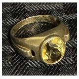 Beautiful Oval Cut Citrine & 10K Gold Ring