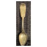 Early Coin Silver Tea Spoon Marked "H & S"
