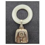 Vintage "WEB" Sterling Silver Baby Rattle