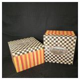 2 MacKenzie-Childs Gift Boxes - 12' x 12' x 8 1/2'