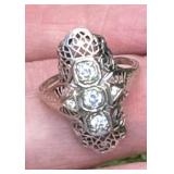 Antique Edwardian 18K & Diamond Ring