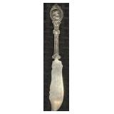 Antique "H & S" Sterling Medallion Spreader