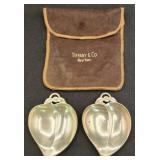 2 "Tiffany & Co." Sterling "Leaf" Form Dishes