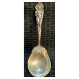 Antique "Love Disarmed" Sterling Serving Spoon
