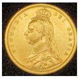 Great Britain Victoria 1893 Gold Half Sovereign