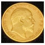 Great Britain Edward VII 1906 Gold Half Sovereign