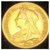 Great Britain Victoria 1900 Gold Half Sovereign