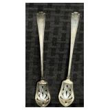 2 Gorham Sterling Fairfax Olive Spoons 5 5/8 inch