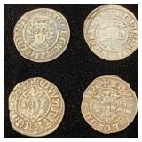 Great Britain 4 Edward I Silver Pennies 1272-1307
