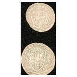 2 Great Britain Commonwealth Silver Coin 1649-1660