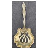 Antique Sterling "Cattails" Bon-Bon Spoon