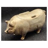 Antique Sterling Fat Figural "Pig" Snuff Box