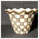 Vintage MacKenzie-Childs Courtly Check Flower Pot