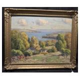 Orig. "F.A. Barney" Painting  Skaneateles? Owasco?