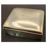 Vintage "Poole" Sterling Cedar Lined Tobacco Box