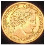 France 10 Francs Gold 1851-A Second Republic