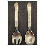 Vintage Georg Jensen Sterling Pyramid Salad Set
