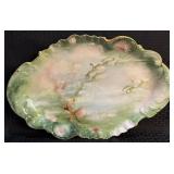 Antique Hand Painted Porcelain Fish Platter